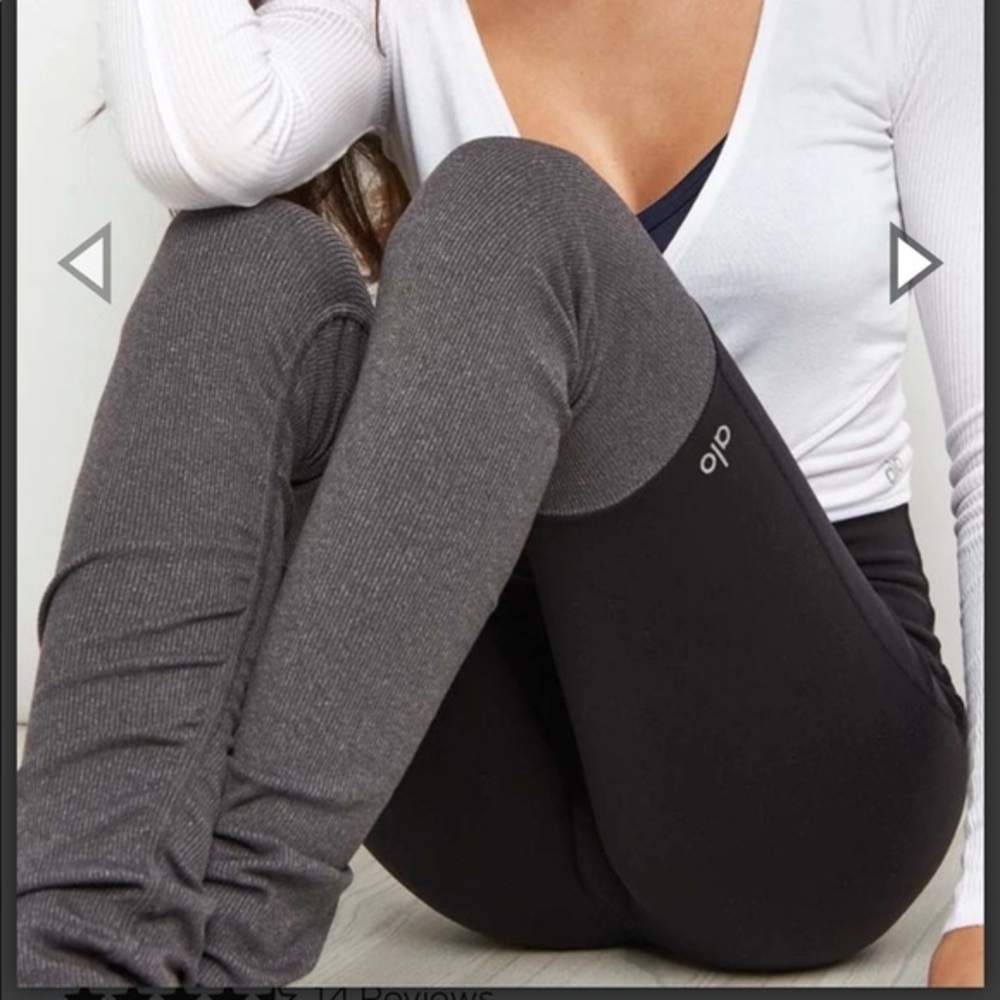 ALO Yoga Gray and Black Leggings
